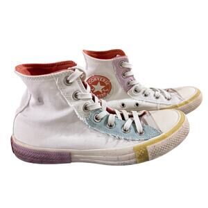 Converse Chuck Taylor All Star Hi Top Sneaker Women 7 White Upper Canvas 572442F
